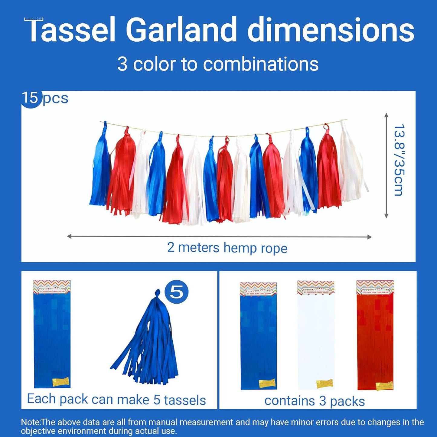 Tassel Garland Tissue Paper Tassel Banner,Tassels Party Decorations for Wedding,Birthday,Bridal/Baby Shower,Pack of 15 (Burgundy/Black/Silver)