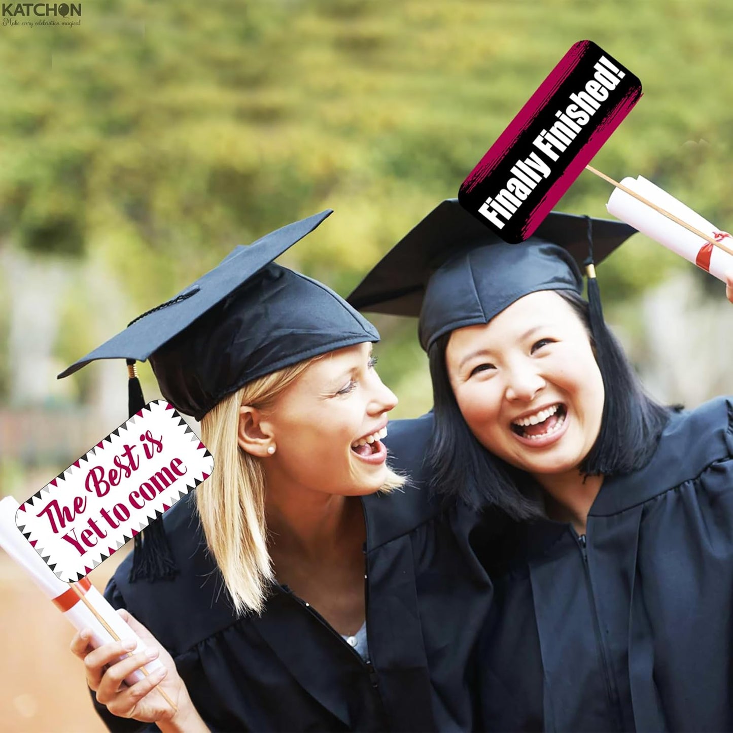 Burgundy Graduation Photo Booth Props 2026 - Pack of 23, Graduation Decorations 2026, Graduation Photo Props for Class of 2026 Decorations, Graduation Props for Photoshoot 2026 -KatchOn