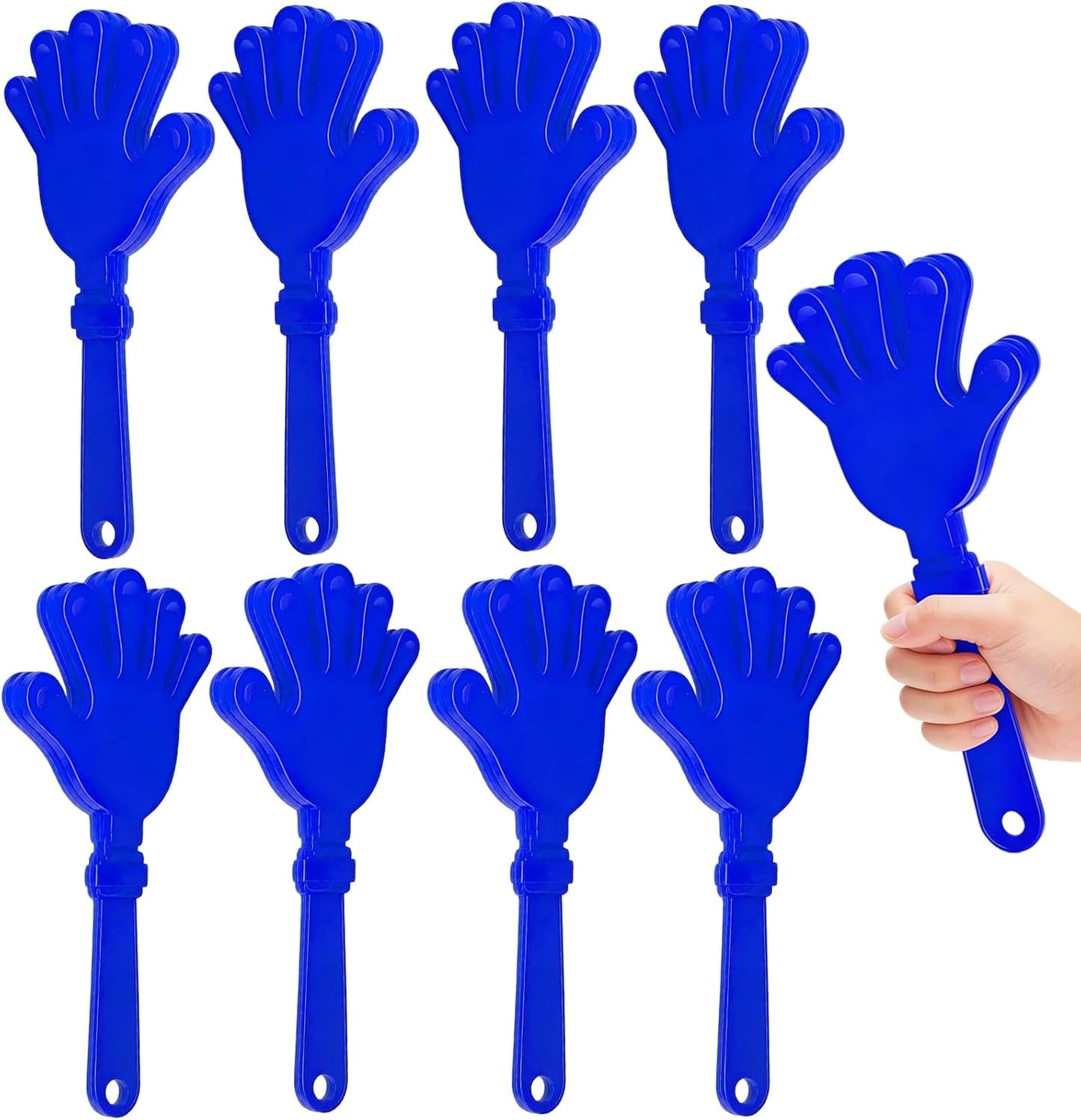 8PCS Hand Clappers 7.5 Inch Clapping Noisemakers Plastic Noise Makers Mini Hand Soundboard Party Favors Noise Maker Clacker for Birthdays Games Ball Dance Football Sporting Events Cheers Supplies