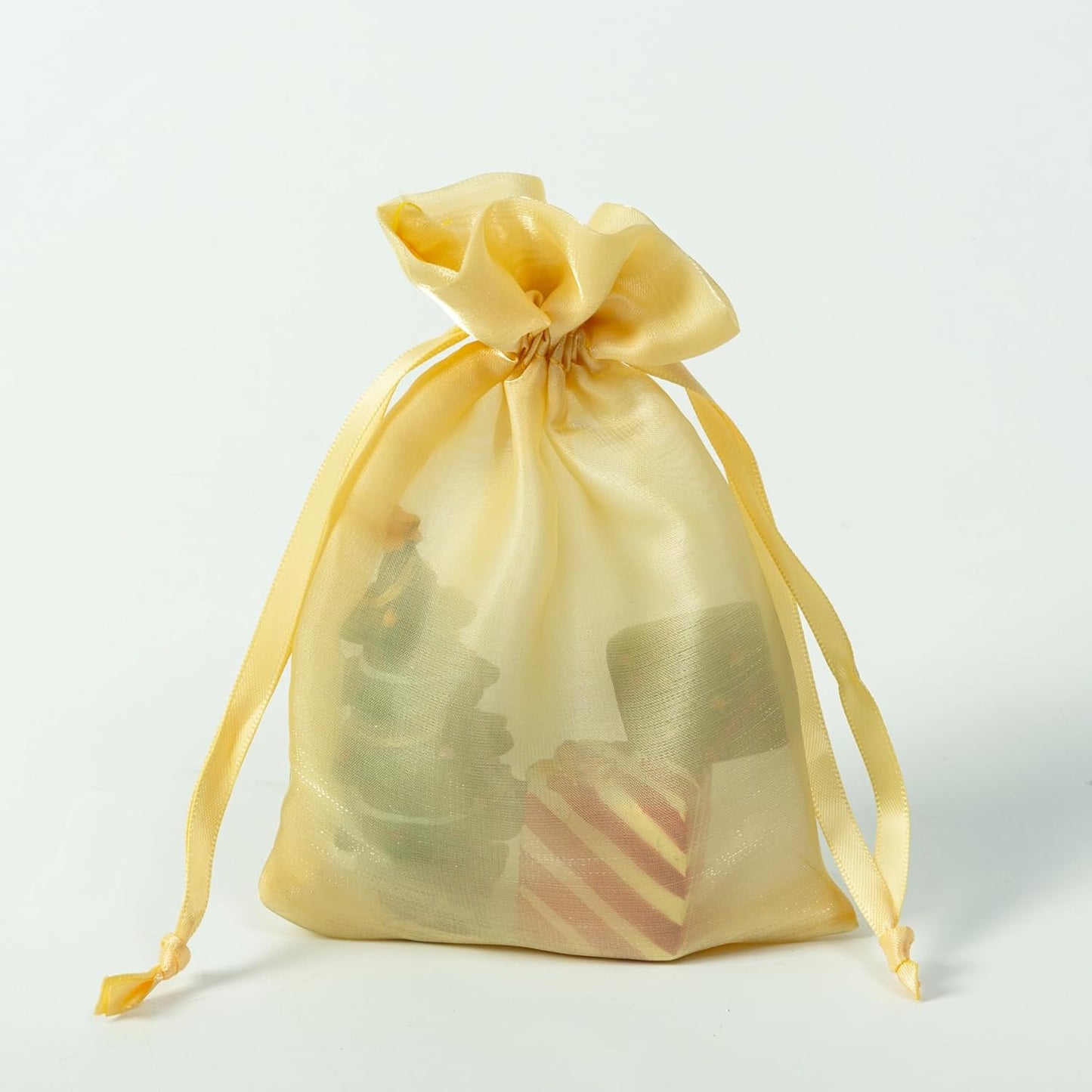 QIANF 20 Pcs Peacock Blue Small Organza Bags 3X4 inch for Wedding Favors with Drawstring, Mini Mesh Gift Bags Jewelry Pouch for Candy Bridal Shower Party Favor Baby Shower Christmas