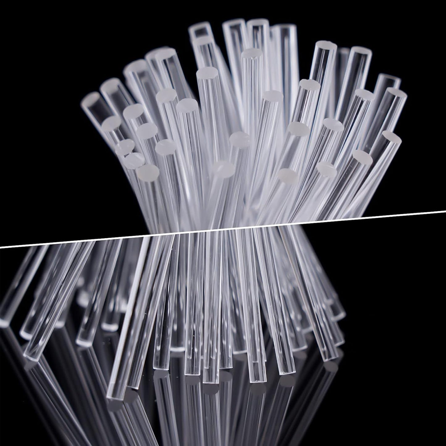 50 Pieces Acrylic Lollipop Sticks, Clear Cake Pops for Candy Dessert Chocolate Handmade DIY, 4 Inch(3mm Diameter)