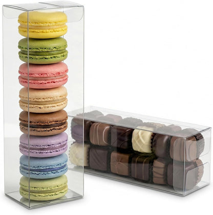 VGOODALL 100 Pcs Clear Favor Boxes, 2x2x2 Inch Small Transparent Cube Gift Boxes for Candy, Macarons, Jewelry, Wedding, Birthday, Baby Shower Party Favors
