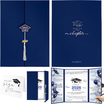 kockuu 2026 Graduation Guest Book Signature Board, Pink Class of 2026 Graduation Sign in Book to Sign Decor for Grad Party High School College Grad Gifts