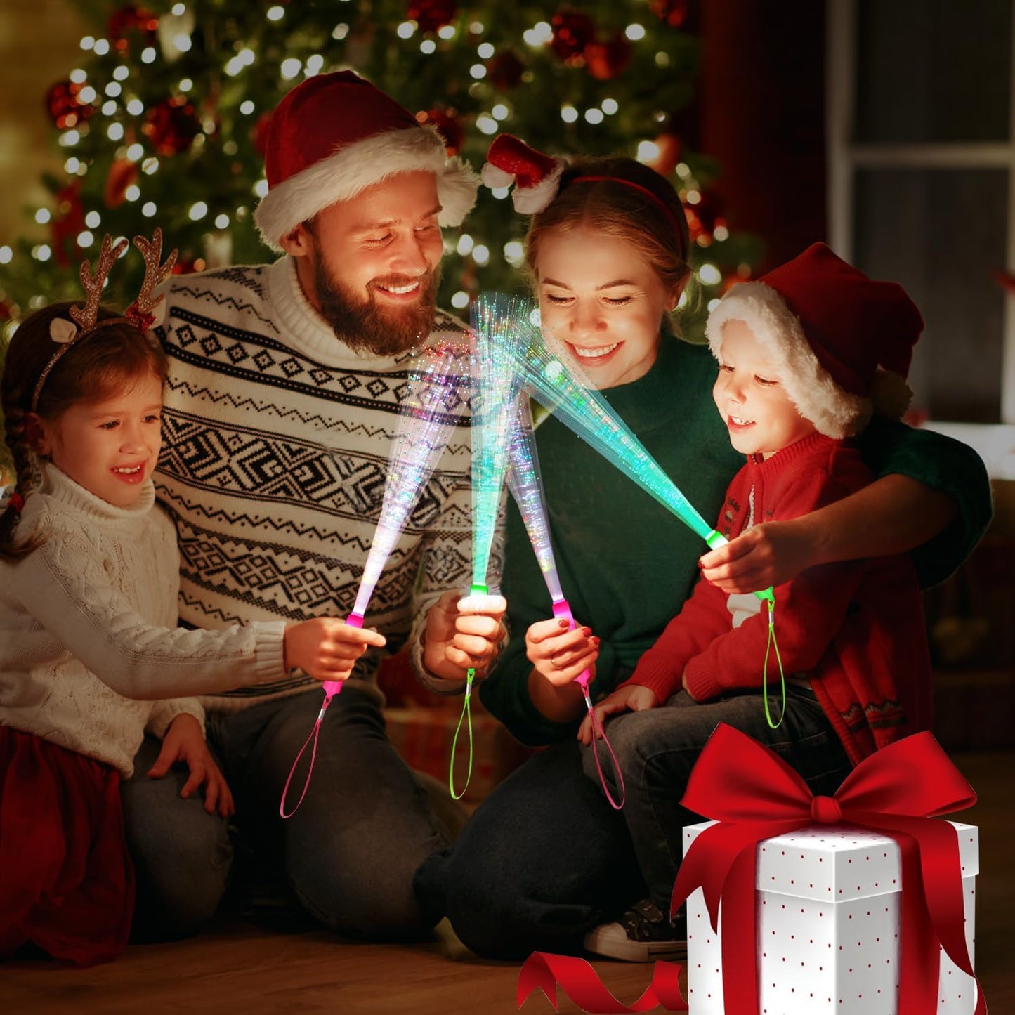 36 Pack Yellow Fiber Optic Glow Stick Wands Bulk with 3 Flashing Models for Valentine's Day St Patrick's Day Easter 4th of July Halloween Party Favors Bachelorette Concerts Clubs