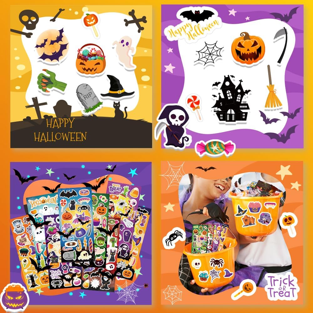 KARSLORA 36 Sheets Stickers for Kids, 800+ Stickers for Scrapbooking Including Animals, Fruits, Dinosaurs, Hearts, Cats, Fish, Cars, Space and More, Party Favors for Kids