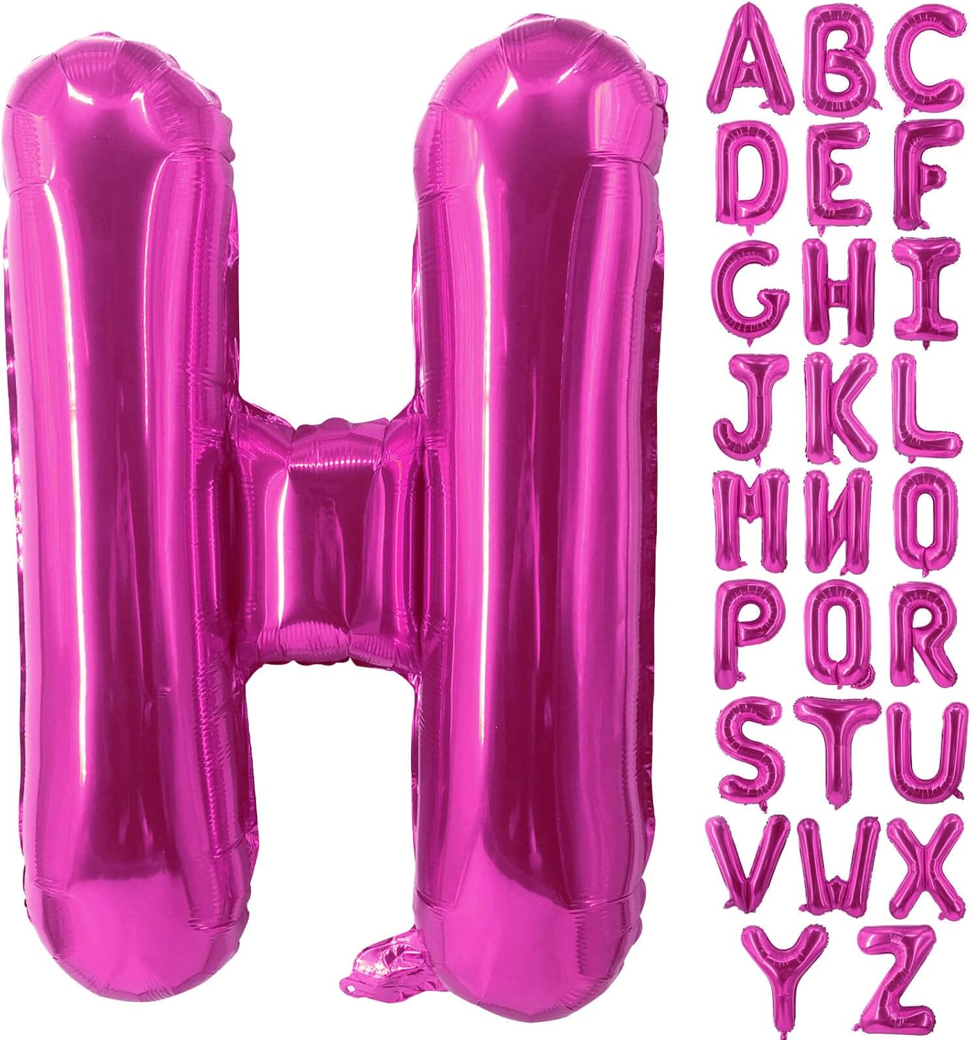 Lovoir 40 Inch Large Hot Pink Letter A Balloons Big Size Jumbo Mylar Foil Helium Balloon for Birthday Party Celebration Decorations Alphabet Hot Pink A