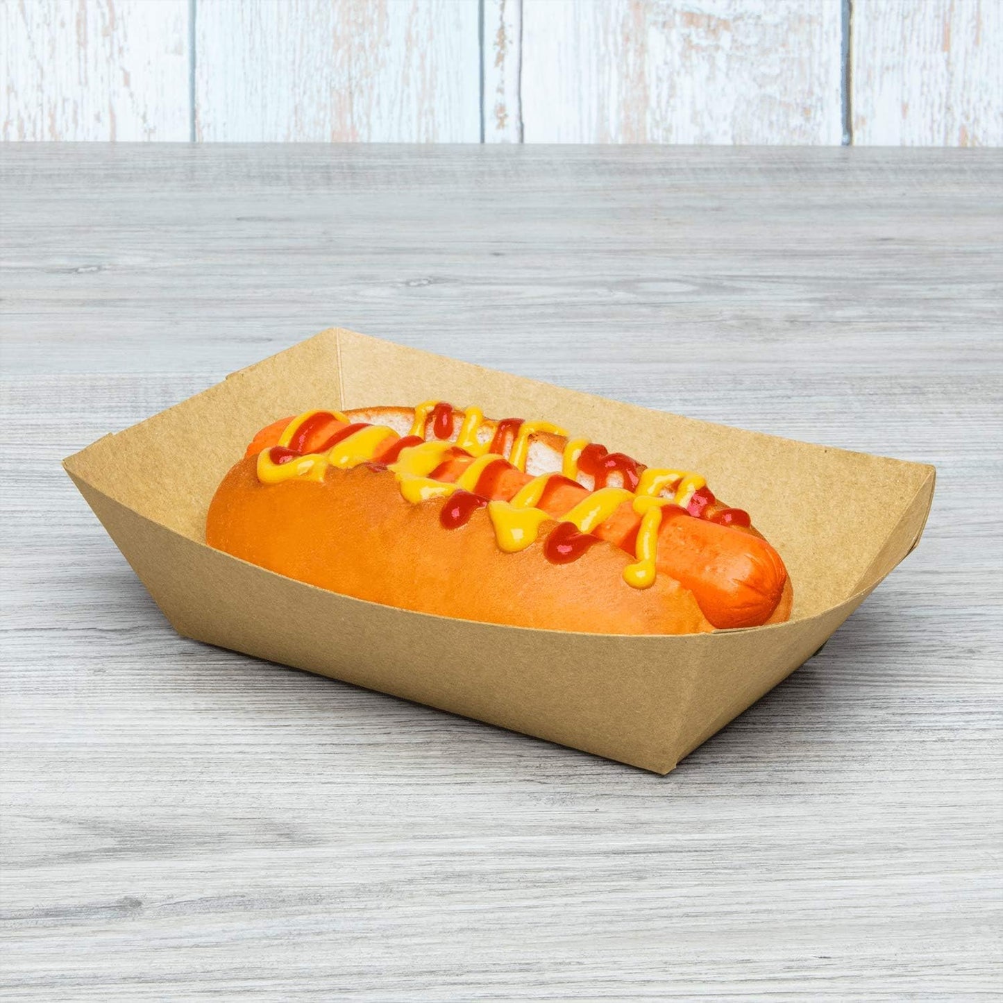 Karat Paper Food Trays Disposable [2 LB - 1,000 ct] Sturdy Food Boats, Leak Resistant | Ideal for Snacks, Nachos and Finger Foods