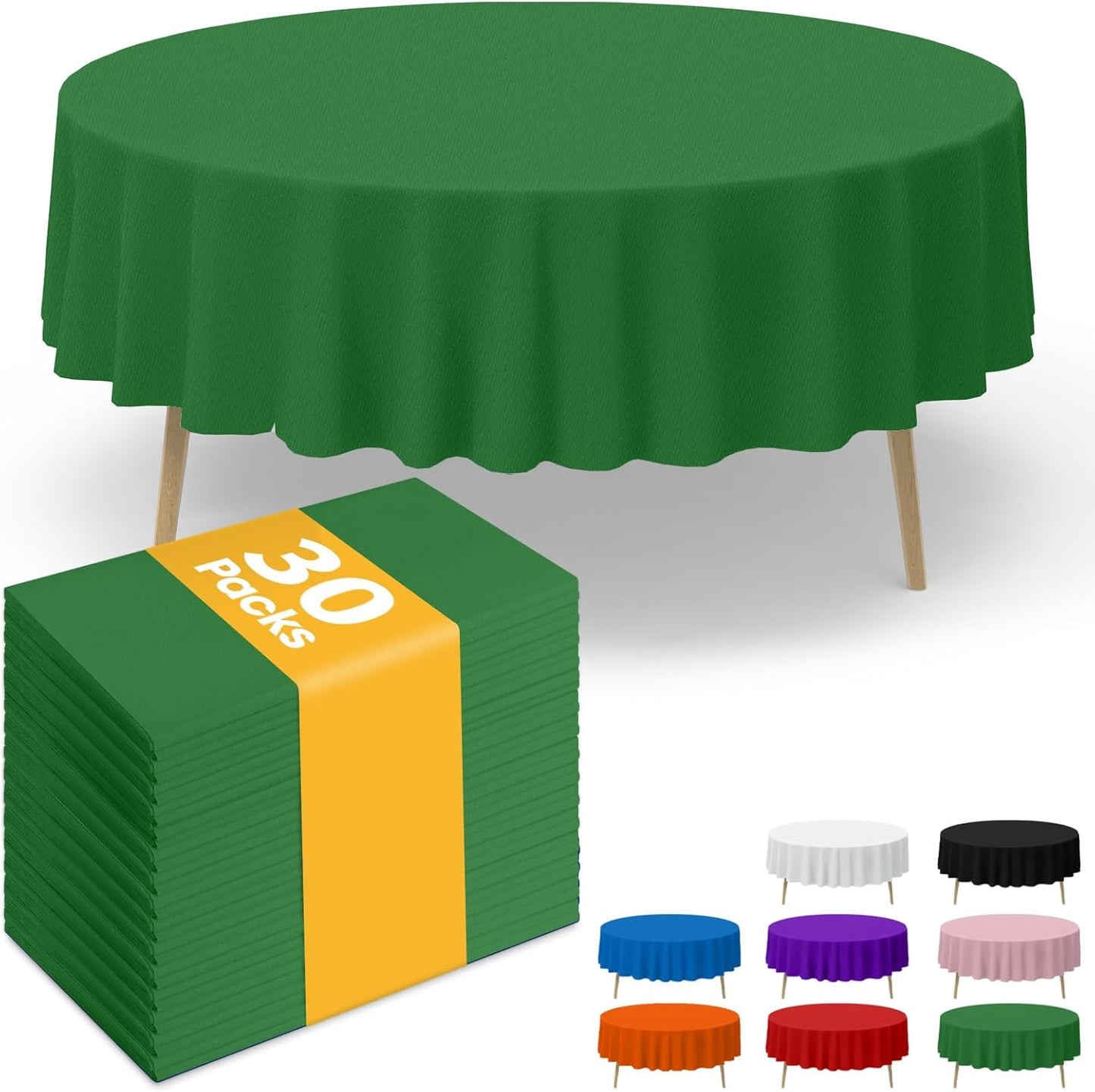 Niuara White Plastic Table Cloth - 30 Pack 54" × 108" Rectangle Disposable Tablecloths for 6FT Tables, Waterproof Table Cover for Party, Holiday & Gathering Use