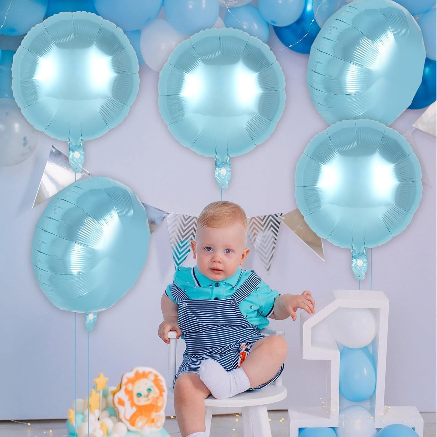20 Pcs Black Round Shaped Balloons,18 Inch Round Foil Balloon,Giant Round Mylar Balloon Helium Balloons for Birthday Party Baby Shower Wedding Decorations (Black)