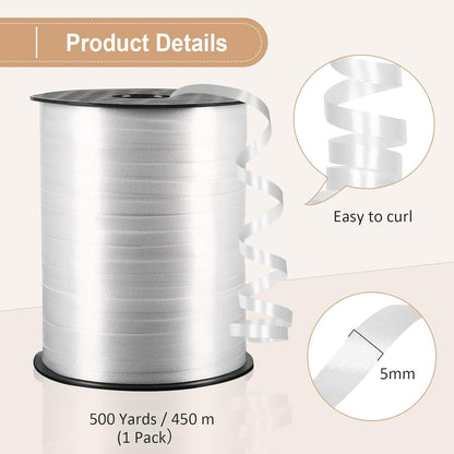 Rose Gold Curling Ribbon - 500 Yard Shiny Metallic Curling Ribbon for Gift Wrapping, Balloons, Birthdays & Parties