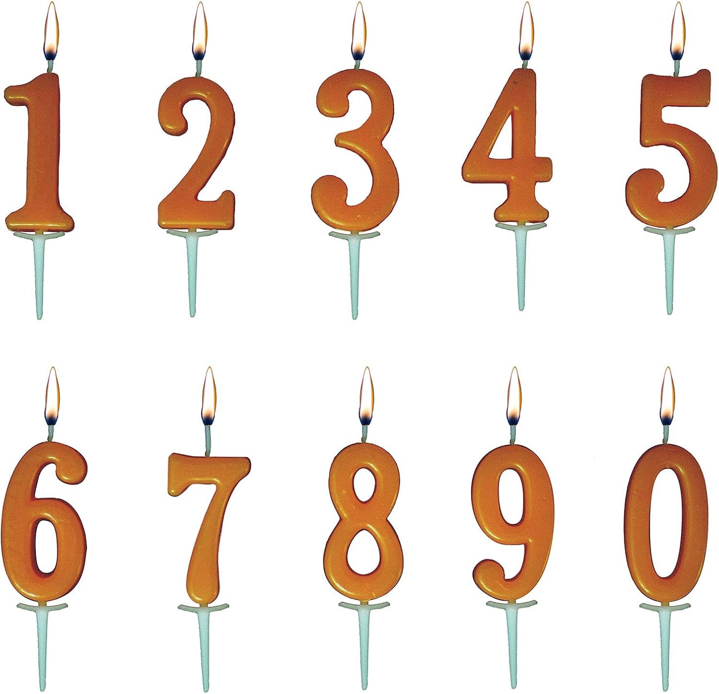 10 Pieces Birthday Numeral Candles, Cake Numeral Candle for Cake Decoration, Number 0-9 Cake Topper Candles Number 0 1 2 3 4 5 6 7 8 9 for Birthday Wedding Anniversary Party Celebration, Black