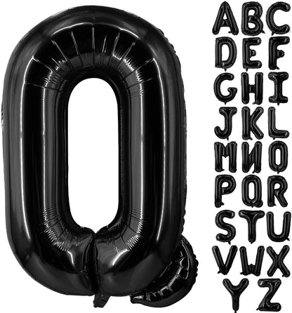 Lovoir 40 Inch Large Black Letter A Balloons Big Size Jumbo Mylar Foil Helium Balloon for Birthday Party Celebration Decorations Alphabet Black A
