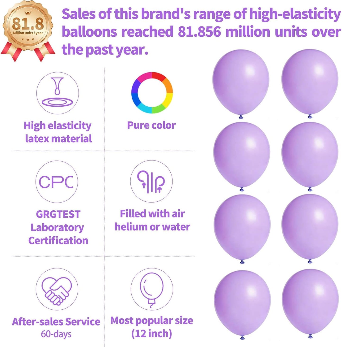 110pcs Black Balloon 12 inch, Black Latex Balloons for Birthday Party Baby Shower Wedding(with 2 Ribbons). - Colors B