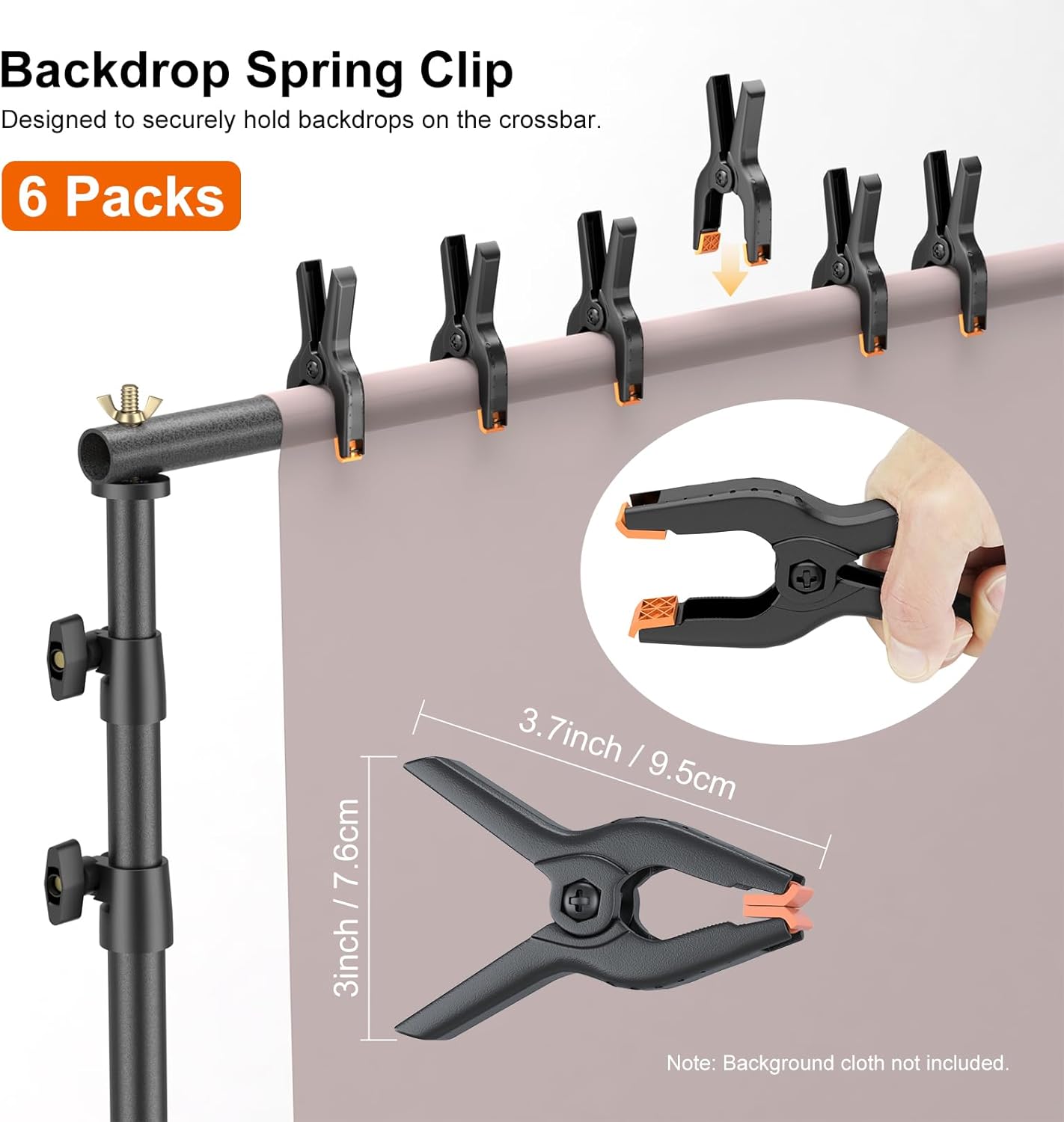 LINCO Lincostore Backdrop Stand for Parties Kit 10x7 ft Adjustable Back Drop Photography Studio Photo Background Support System with Clamps, Sand Bag, Carrying Bag 4172 4174 (10x7 ft)