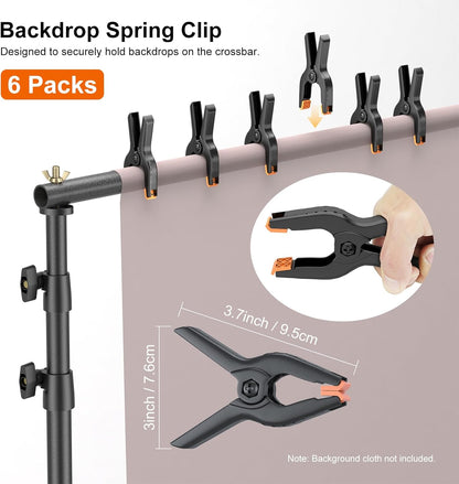 LINCO Lincostore Backdrop Stand for Parties Kit 10x7 ft Adjustable Back Drop Photography Studio Photo Background Support System with Clamps, Sand Bag, Carrying Bag 4172 4174 (10x7 ft)