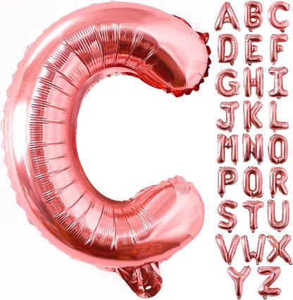 Lovoir 40 Inch Large Rose Gold Letter A Balloons Big Size Jumbo Mylar Foil Helium Balloon for Birthday Party Celebration Decorations Alphabet Rose Gold A