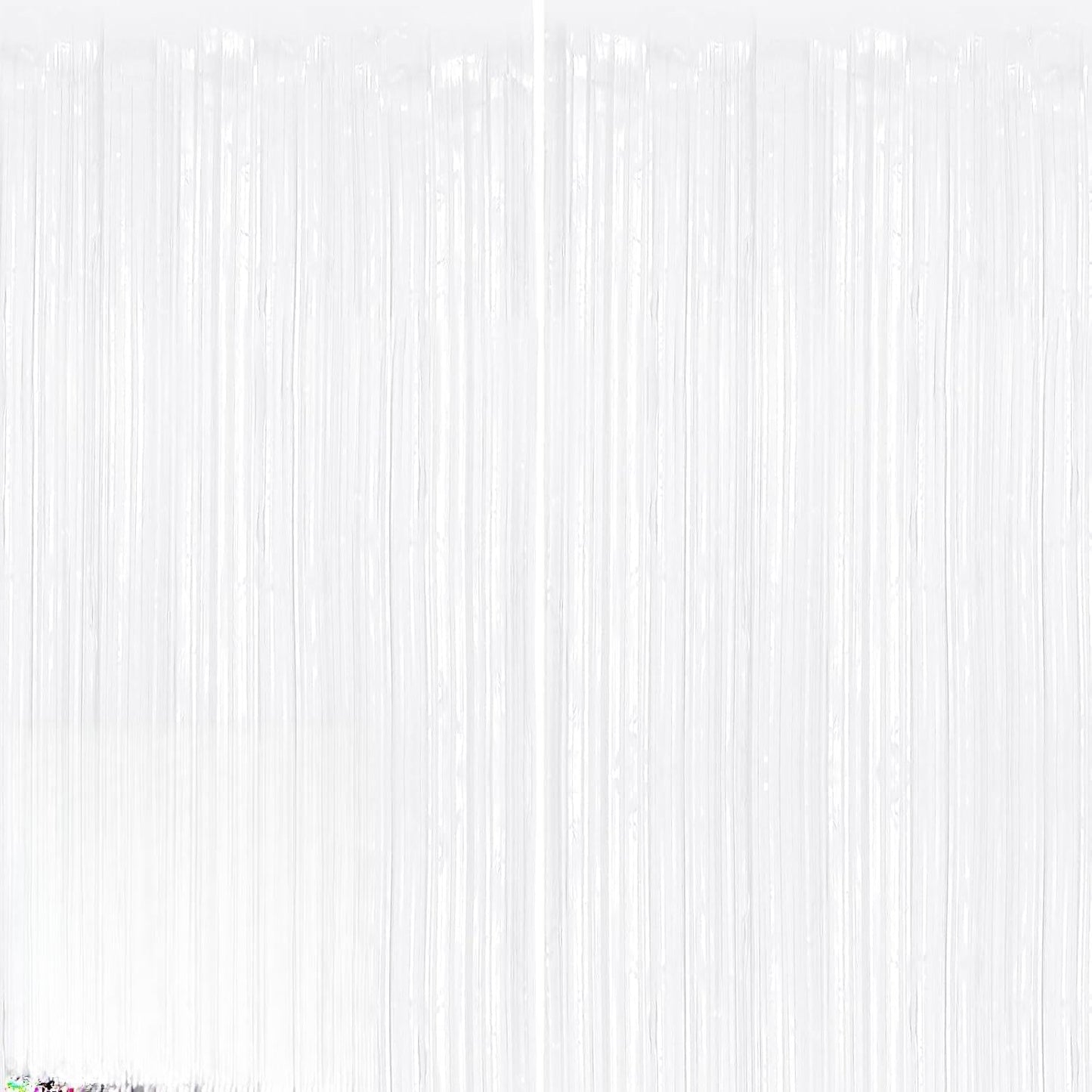 GCB 2Pack Black Metallic Tinsel Foil Fringe Curtains, Black Foil Curtain Backdrop, Photo Booth Props for Birthday Wedding Baby Shower Bachelorette Xmas Celebration Party Decorations Door Streamers