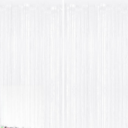 GCB 2Pack Black Metallic Tinsel Foil Fringe Curtains, Black Foil Curtain Backdrop, Photo Booth Props for Birthday Wedding Baby Shower Bachelorette Xmas Celebration Party Decorations Door Streamers