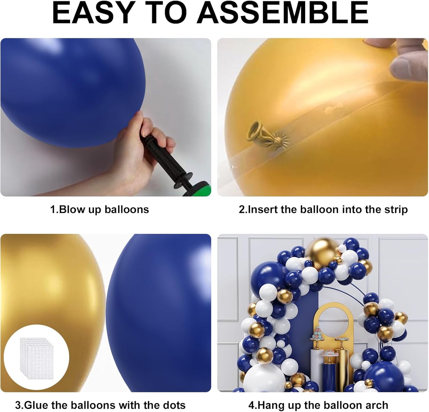 Black and Gold Balloons Garland Arch Kit, 134pcs Black and Metallic Gold Balloons with Different Size for 2026 Graduation Decorations, New Year, Birthday, Anniversary Party Decorations