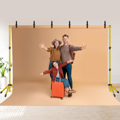 Backdrop Stand, Adjustable 10x7.5 FT Background Stand Backdrop for Parties, Photo Video Studio, Portable Photography Backdrop Stand with Carrying Bag, 6 Backdrop Clamps, and 2 Stand Bags