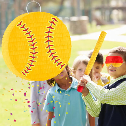 Hooqict Mexican Pinata with Blindfold and Bat Stick Party Pinata for Fiesta Carnival Cinco de Mayo Decorations Kids Adults Mexican Party Games Birthday Party Supplies