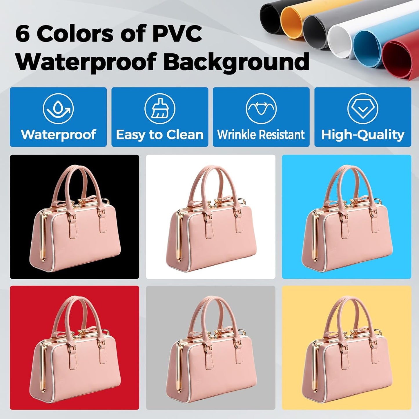 Photo Light Box, 12/16/20/24/32 Inch Photography Light Box with CRI>95 120 Light Beads. Dimmable Shooting Tent Kit with White and Warm Light. 6 Color Backdrops Photo Booth for Studio Products Display
