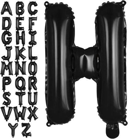 Black Letter A Balloons, 40 Inch Large Foil Letter Balloons, Custom Phrase Balloon for Birthday Party Wedding Anniversary Decoration (Black A)