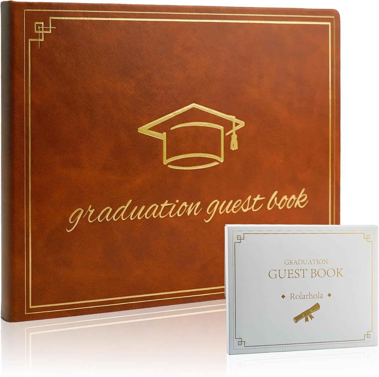 2026 Graduation Guest Book - Elegant 7x9 Inch White, Graduation Memory Book 2026 with Premium 120 Pages, 2026 Graduation Guest Sign in Book for College Graduates (Classic Graduation Gift)