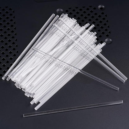 50 Pieces Acrylic Lollipop Sticks, Clear Cake Pops for Candy Dessert Chocolate Handmade DIY, 4 Inch(3mm Diameter)