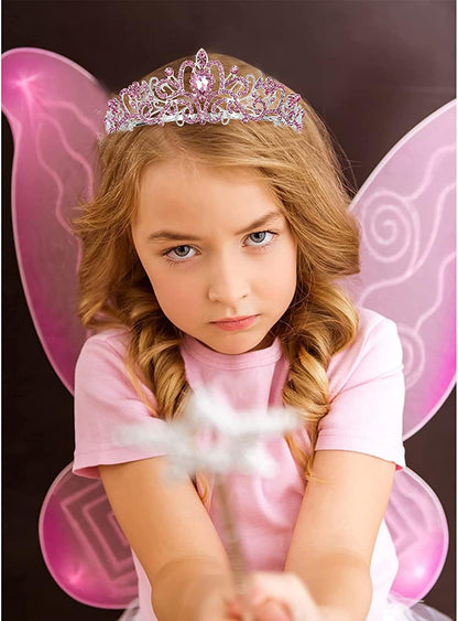 COCIDE Birthday Queen Sash & Rhinestone Tiara Set Gold Happy Birthday Crowns for Women Party Decoration Kit Rhinestone Headband for Women Glitter Crystal Hair Accessories for Cake Topper