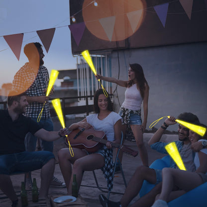 36 Pack Yellow Fiber Optic Glow Stick Wands Bulk with 3 Flashing Models for Valentine's Day St Patrick's Day Easter 4th of July Halloween Party Favors Bachelorette Concerts Clubs
