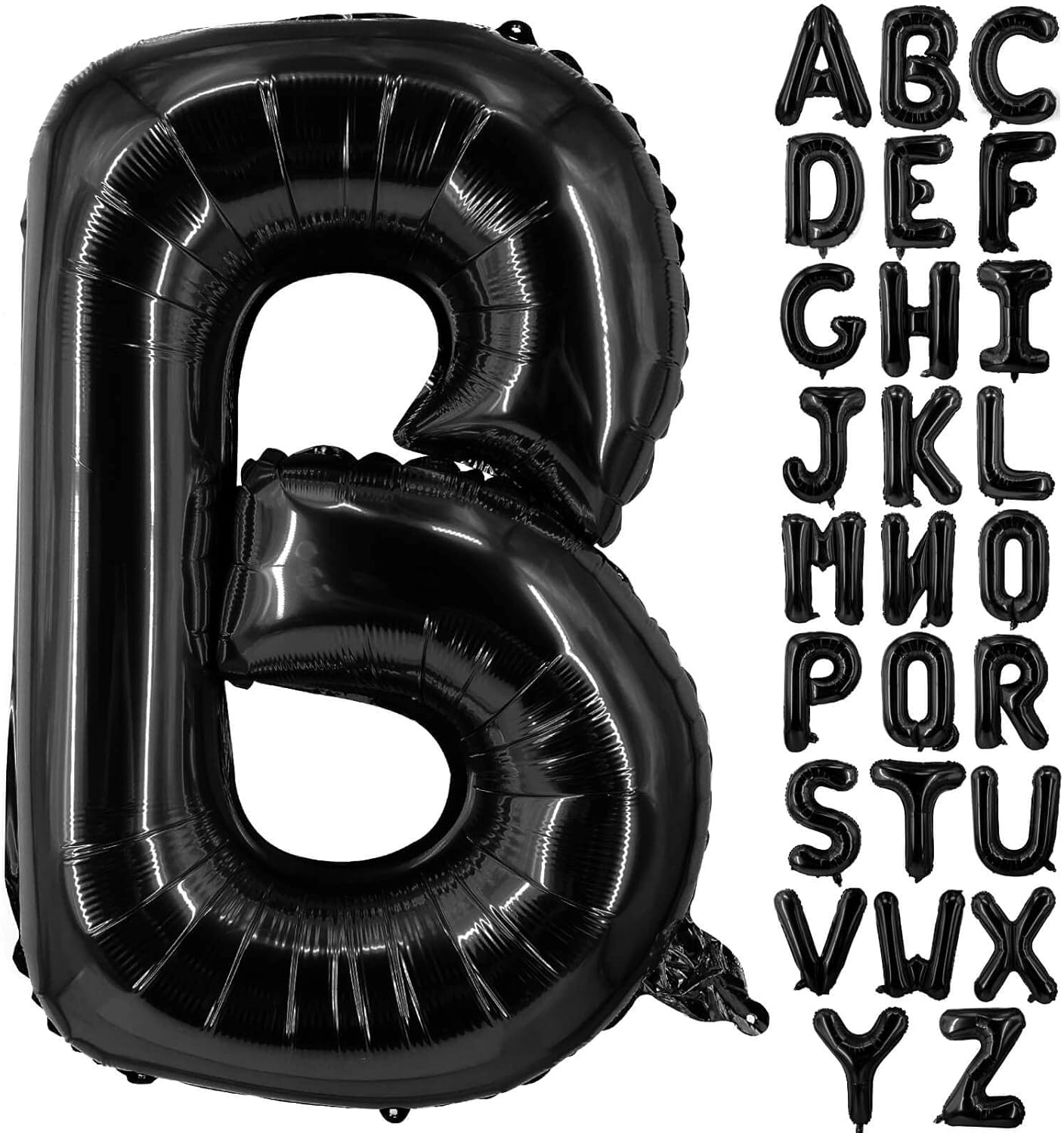 Lovoir 40 Inch Large Black Letter A Balloons Big Size Jumbo Mylar Foil Helium Balloon for Birthday Party Celebration Decorations Alphabet Black A