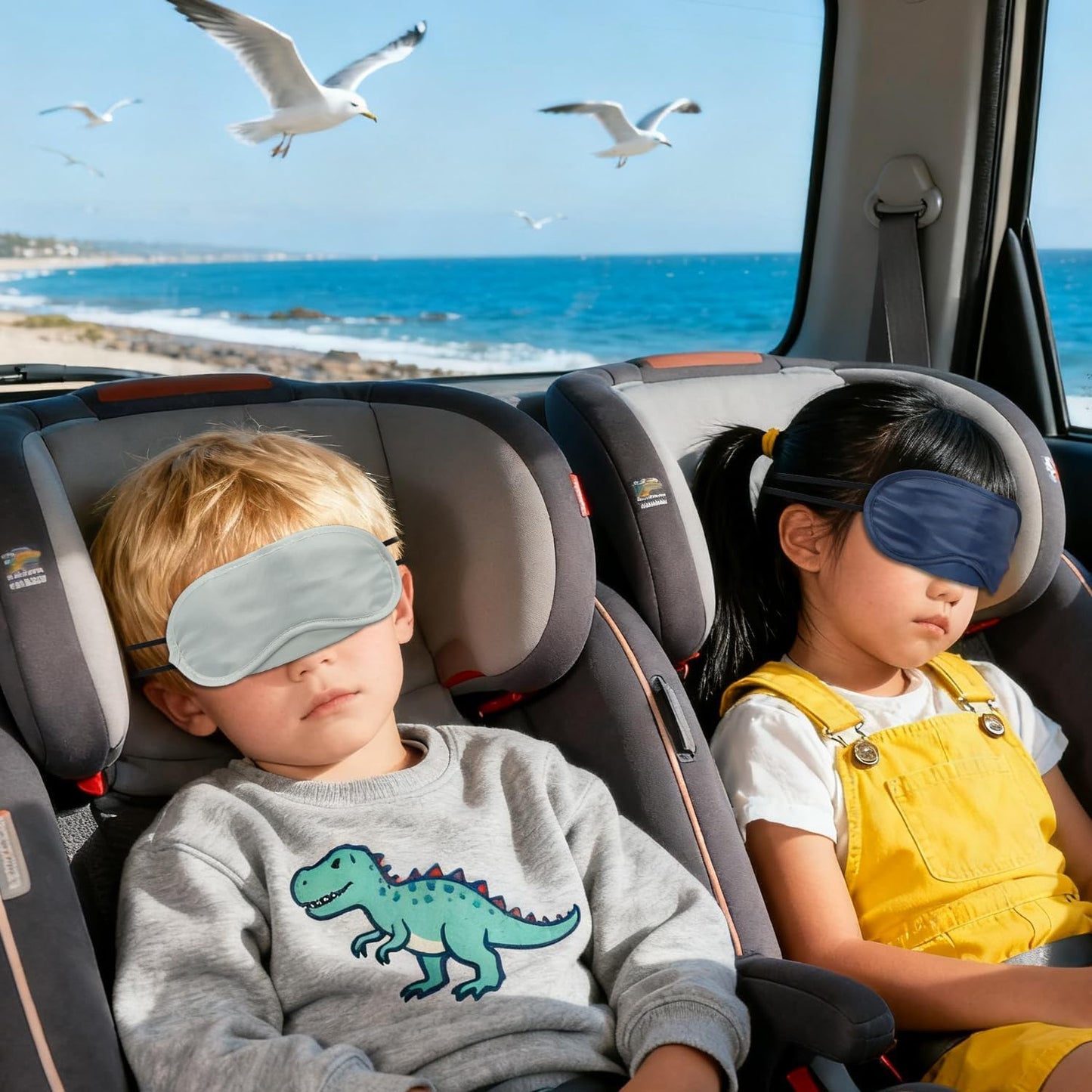 5 Pcs Sleep Mask, Eye Masks for Sleep, with Nose Pad and Elastic Strap for Blind Folds, for Adult Play, Travel Eye Mask, Sleeping, Team Building (Colorful, Medium(3.35x 7.28inch))