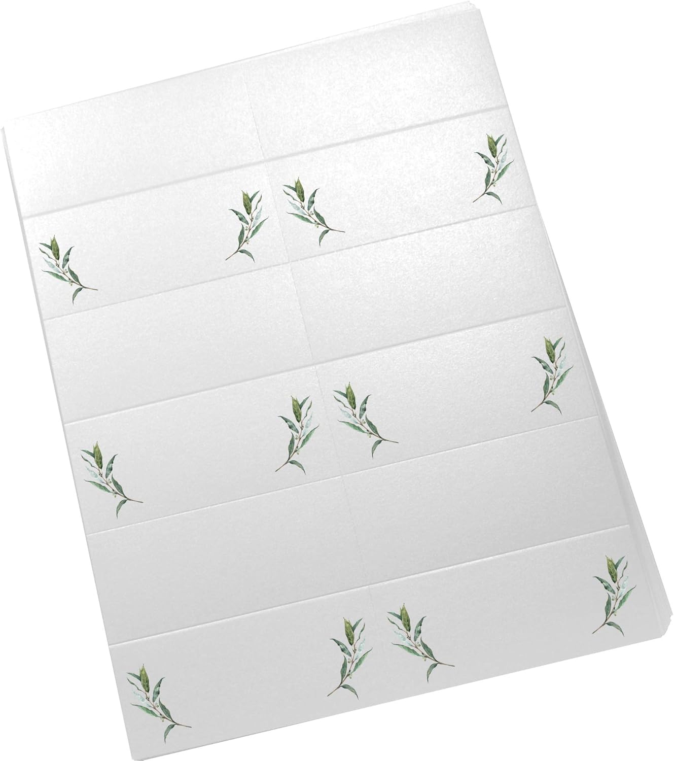 Laurel Wreath and Greenery Corner Printable Place Cards, Set of 60 (10 Sheets), Laser & Inkjet Printers - Wedding, Party, Dinner, and Special Events - Made in the USA