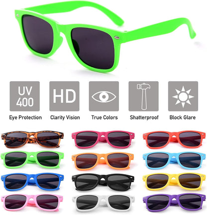 Party Sunglasses Bulk - Adult Retro Plastic Pack of 12 Vintage Sunglasses for Men Women - Party Favors
