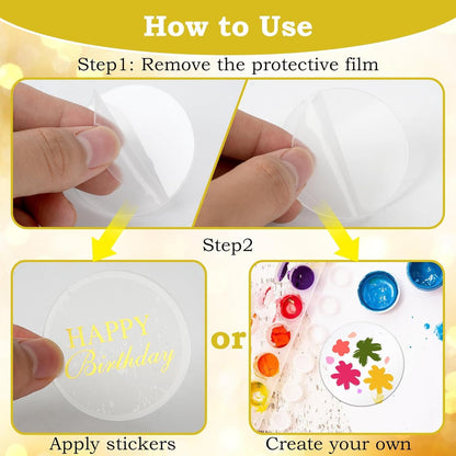 20pcs Gold Mirror Acrylic Happy Birthday Cupcake Toppers Round Engraved Cake Picks Happy Birthday Cake Toppers for DIY Birthday Gift Flower Bouquet Pastries Desserts Decor