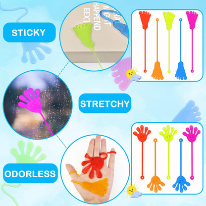 Large Sticky Hands & Feet Party Favors Supplies for Toddlers (20 PCS),Birthday Pinata Goodie Bag Stuffer Fillers for Kids,School Student Non Candy Treats Treasure Box Prizes Toys Gifts for Boys Girls