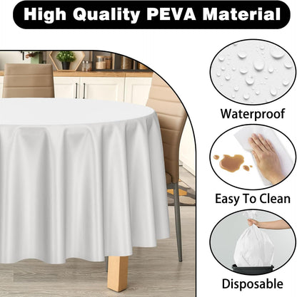 Kopokita 2PCS Black Plastic Tablecloths 54 x 108 Inch, Disposable Table Cloths Rectangle Party Table Covers