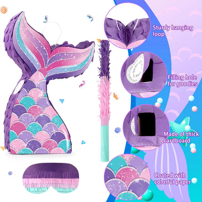 Easter Bunny Pinata Funny Bunny Egg Pinata with Blindfold & Stick for Birthday Decorations Easter Party Supplies Spring Decorations