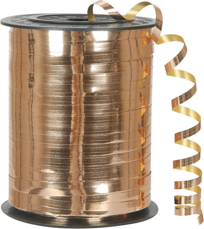 Rose Gold Curling Ribbon - 500 Yard Shiny Metallic Curling Ribbon for Gift Wrapping, Balloons, Birthdays & Parties