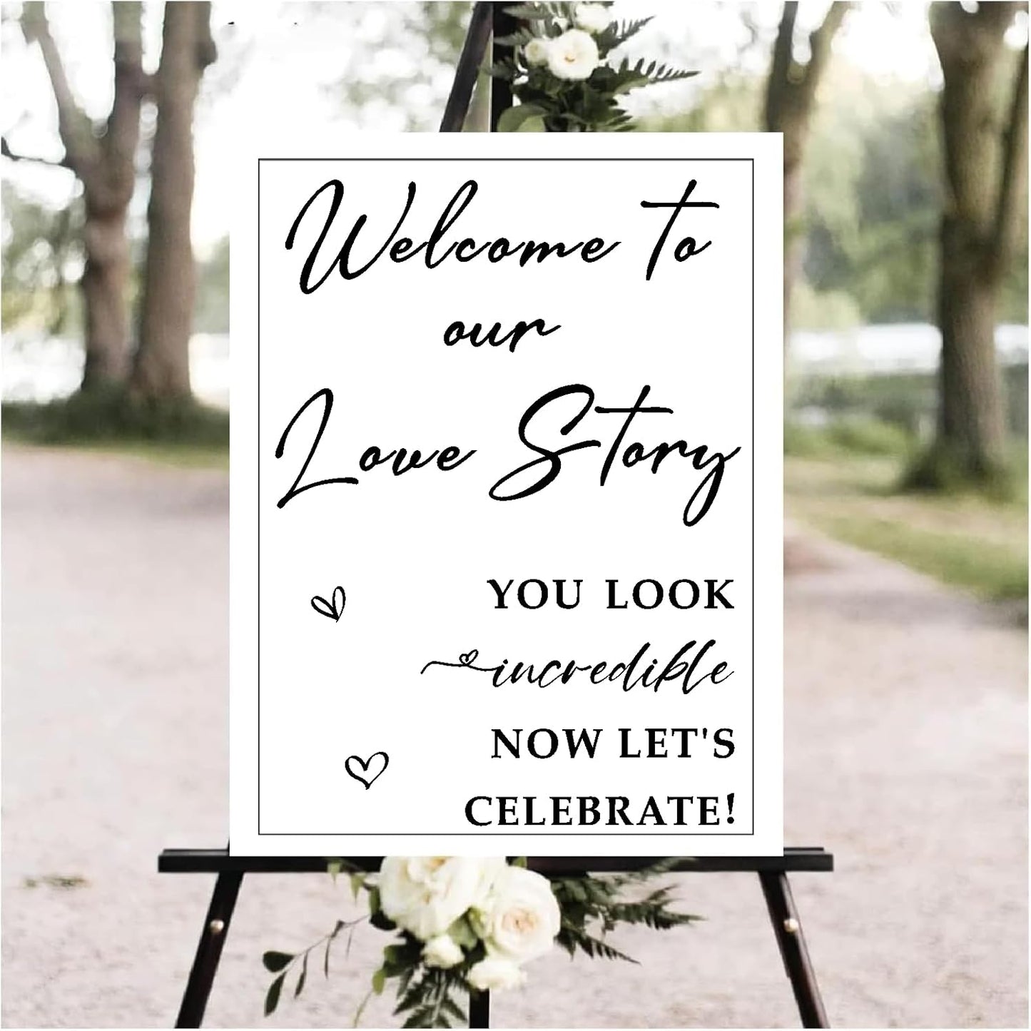 Custom Name Welcome to Our Wedding Signs Personalized Wedding Mirror Decals Selfie Mirror Decal for Wedding Entry Reception Display Golden Date Marriage DIY Vinyl Lettering Welcome Party Decoration
