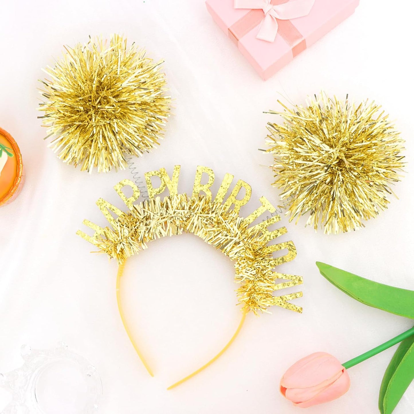 CAVETEE Happy Birthday Crown and Tiara for Women & Girls Party Decorations Gifts