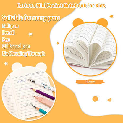 BESARME 24 Packs Mini Notebooks for Kids, Cute Animal Small Pocket Notepads Lined Mini Journal Easter Basket Stuffers Classroom Prizes Gifts Birthday Party Favors