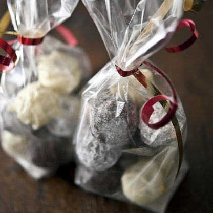 Gusseted Flat Bottom Cellophane Bags with Paper Insert 50Pcs 4x2x8 Inches Smore Bags