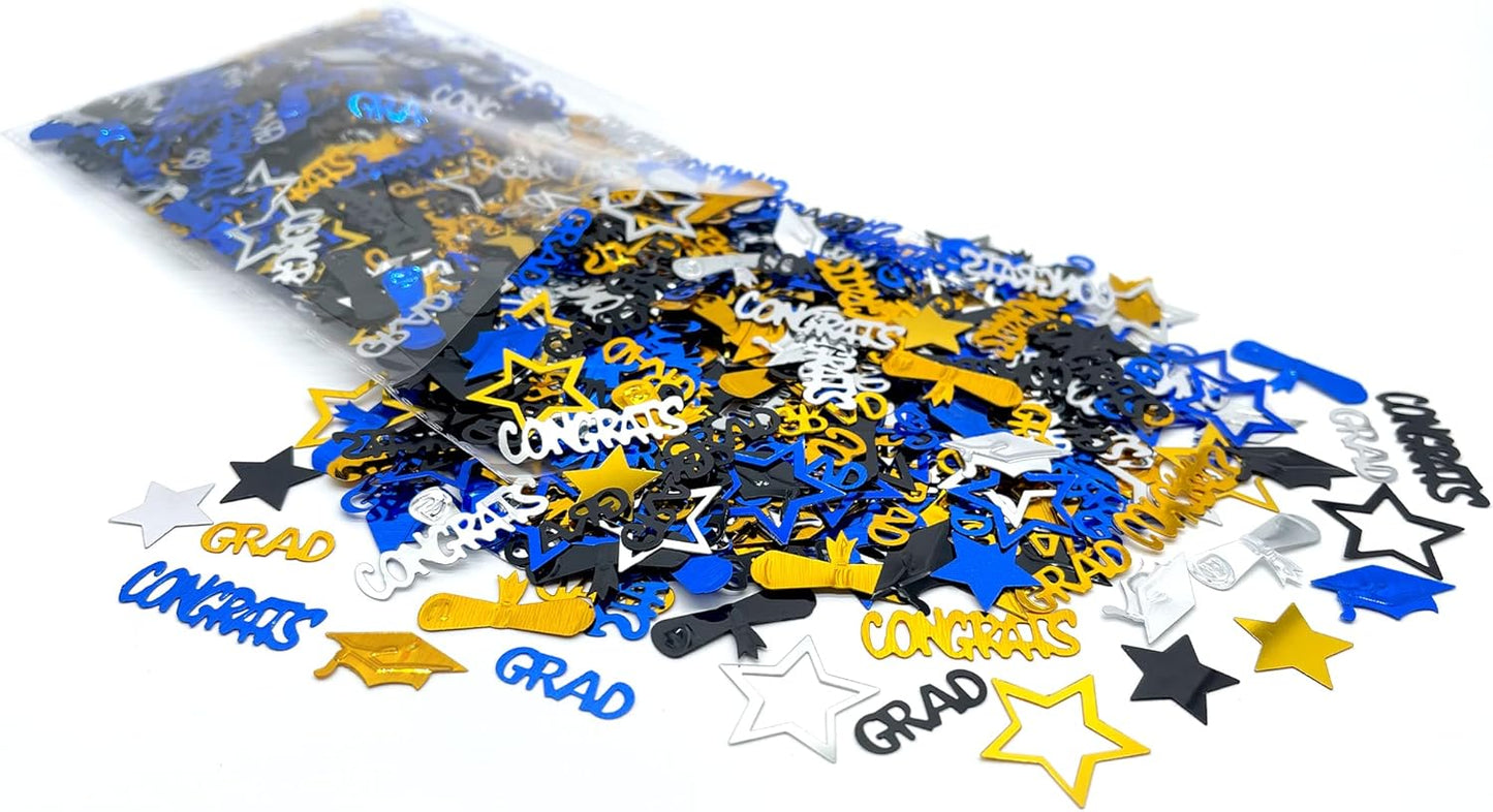 Black and Gold Grad Graduation Decorations 2026 - Pack of 1000, Congrats Grad Graduation Confetti 2026 | Grad Confetti Class of 2026 for Black and Gold 2026 Graduation Decorations, KatchOn
