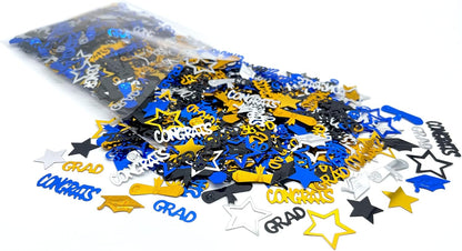 Black and Gold Grad Graduation Decorations 2026 - Pack of 1000, Congrats Grad Graduation Confetti 2026 | Grad Confetti Class of 2026 for Black and Gold 2026 Graduation Decorations, KatchOn