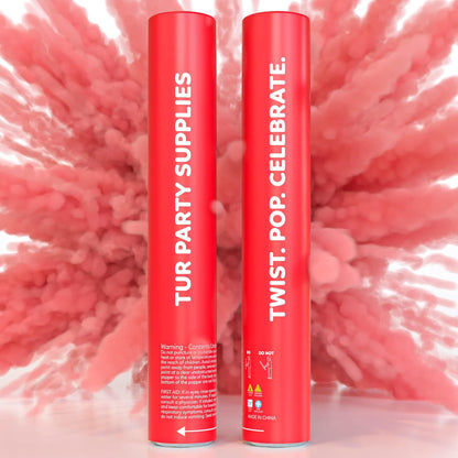 Rainbow Powder Cannons Smoke Bombs Biodegradable Poppers | Assorted 6 Pack | Launch 25 ft | 12 inch | Decorations For Photoshoots, Gender Reveal, Celebrations, Festivals, Parties | TUR Party Supplies