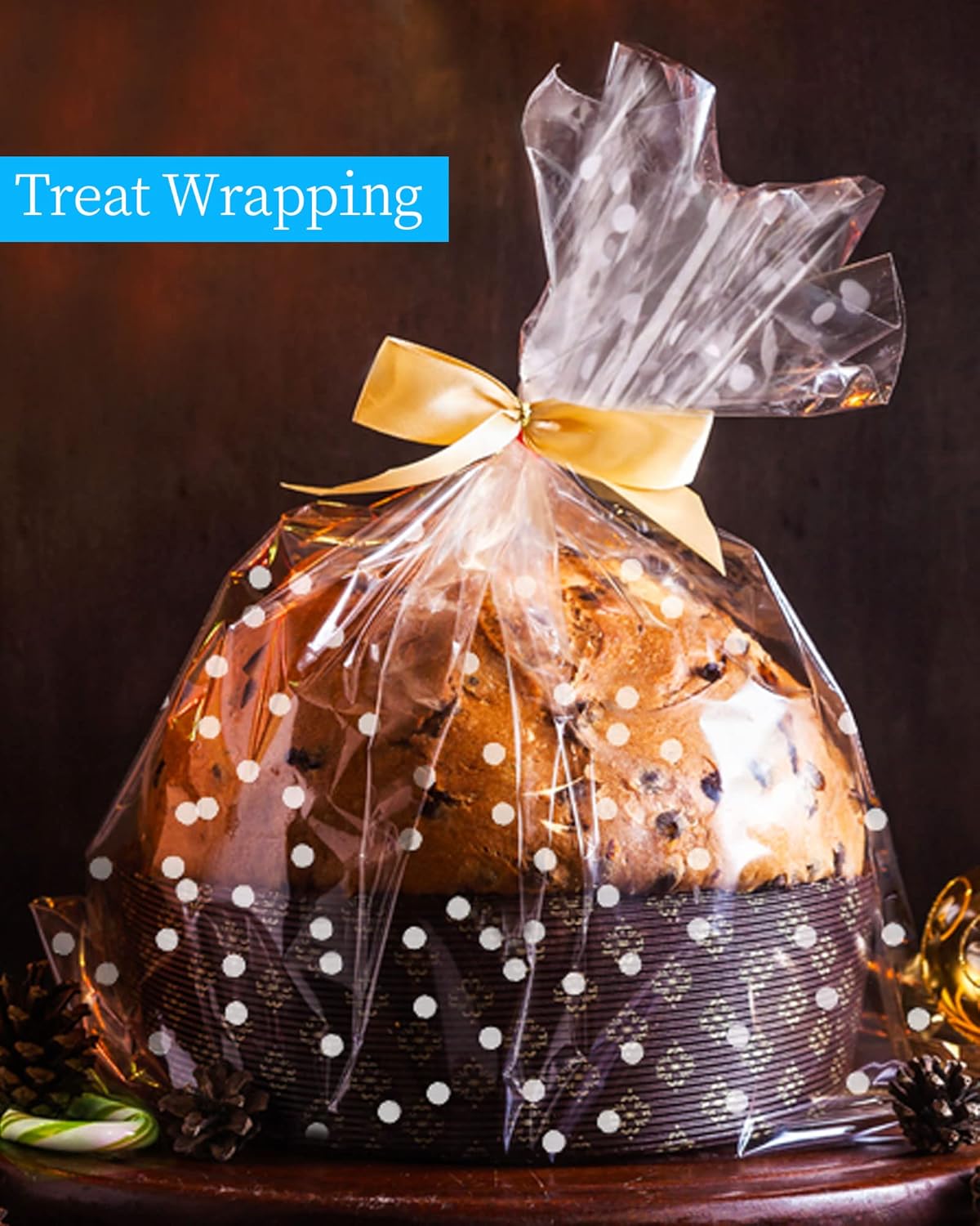 JOYIT 100 ft Clear Cellophane Wrap Roll (31.5 in x 100 ft) - 3 Mil Thicken Cellophane Roll,Cellophane Bags Large,Wrapping Paper for Flower Gift Baskets Wrap (31.5" fold into 16")