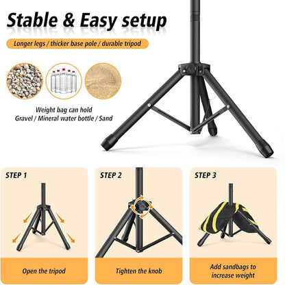 Forlogic Backdrop Stand 10x7.5ft(WxH), Heavy Duty Adjustable Photo Back Drop Stand kit, Suitable for Party, Photography, Weddings