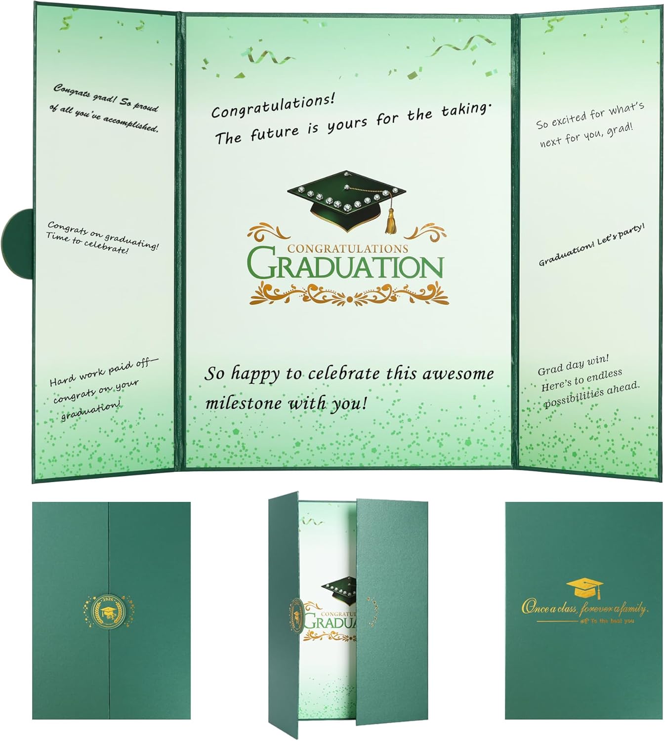 Graduation Guest Book 2026 Graduation Party Decorations Class of 2026 Graduation Sign in Book Signature Board Keepsake Grad Party Supplies College High School Graduation Gift Card Book (Blue)